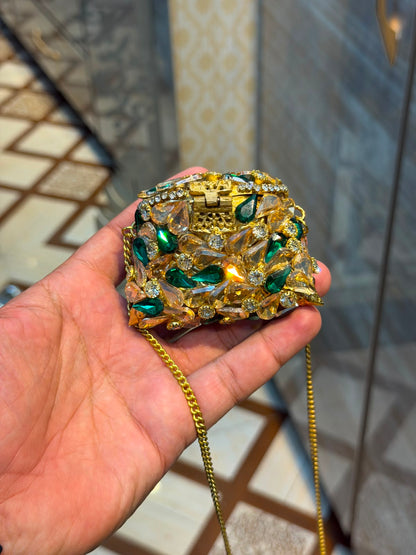 Stylish Indian Kundan Metal Clutch_Small Size_New Arrival