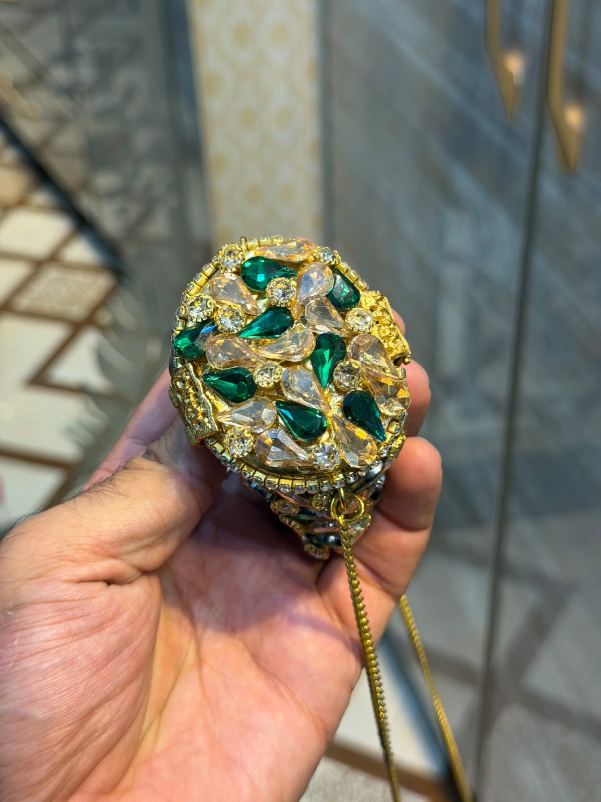 Stylish Indian Kundan Metal Clutch_Small Size_New Arrival