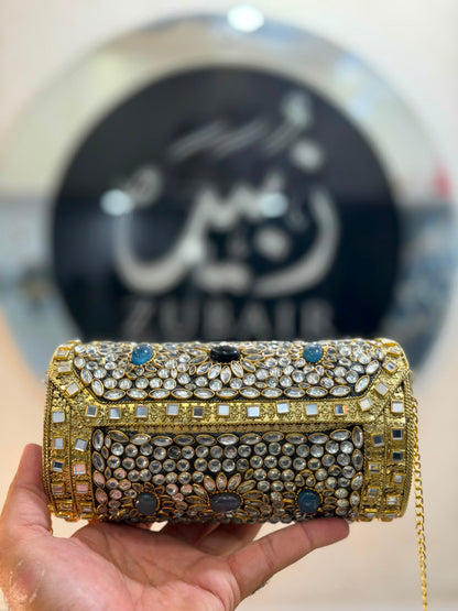 Luxury Indian Kundan Metal Dholki_Dholki Shape_New Arrival 2