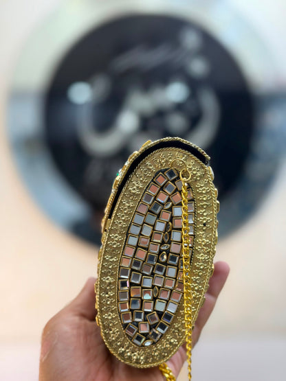 Luxury Indian Kundan Metal Dholki_D Shape_New Arrival 3