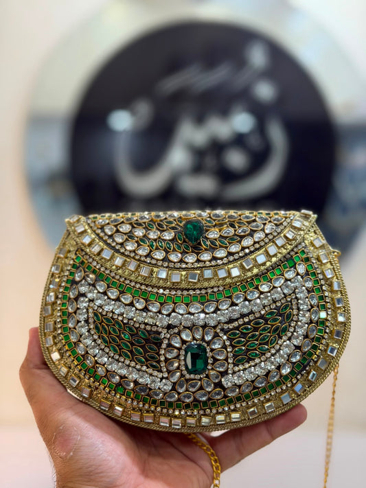 Luxury Indian Kundan Metal Dholki_D Shape_New Arrival 4