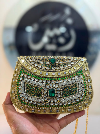Luxury Indian Kundan Metal Dholki_D Shape_New Arrival 5