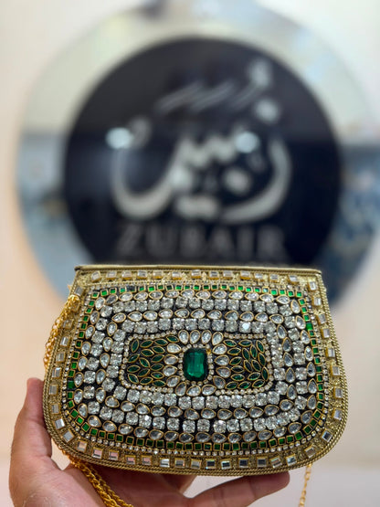 Luxury Indian Kundan Metal Dholki_D Shape_New Arrival 5