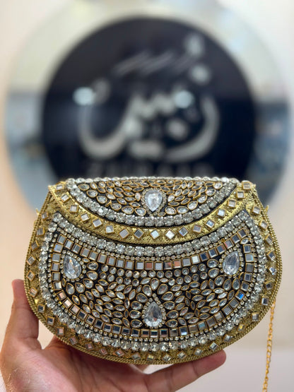 Luxury Indian Kundan Metal Dholki_D Shape_New Arrival 7