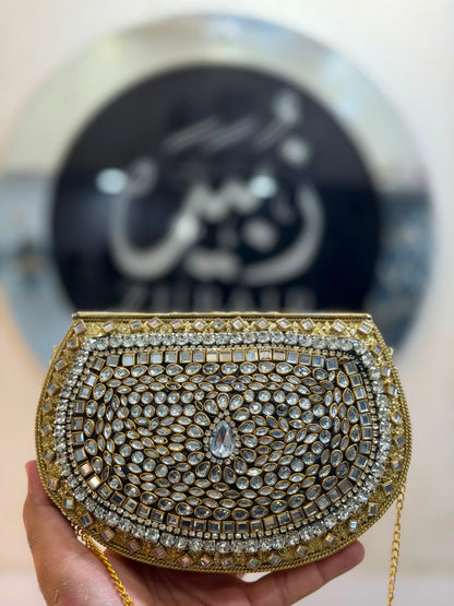 Luxury Indian Kundan Metal Dholki_D Shape_New Arrival 7