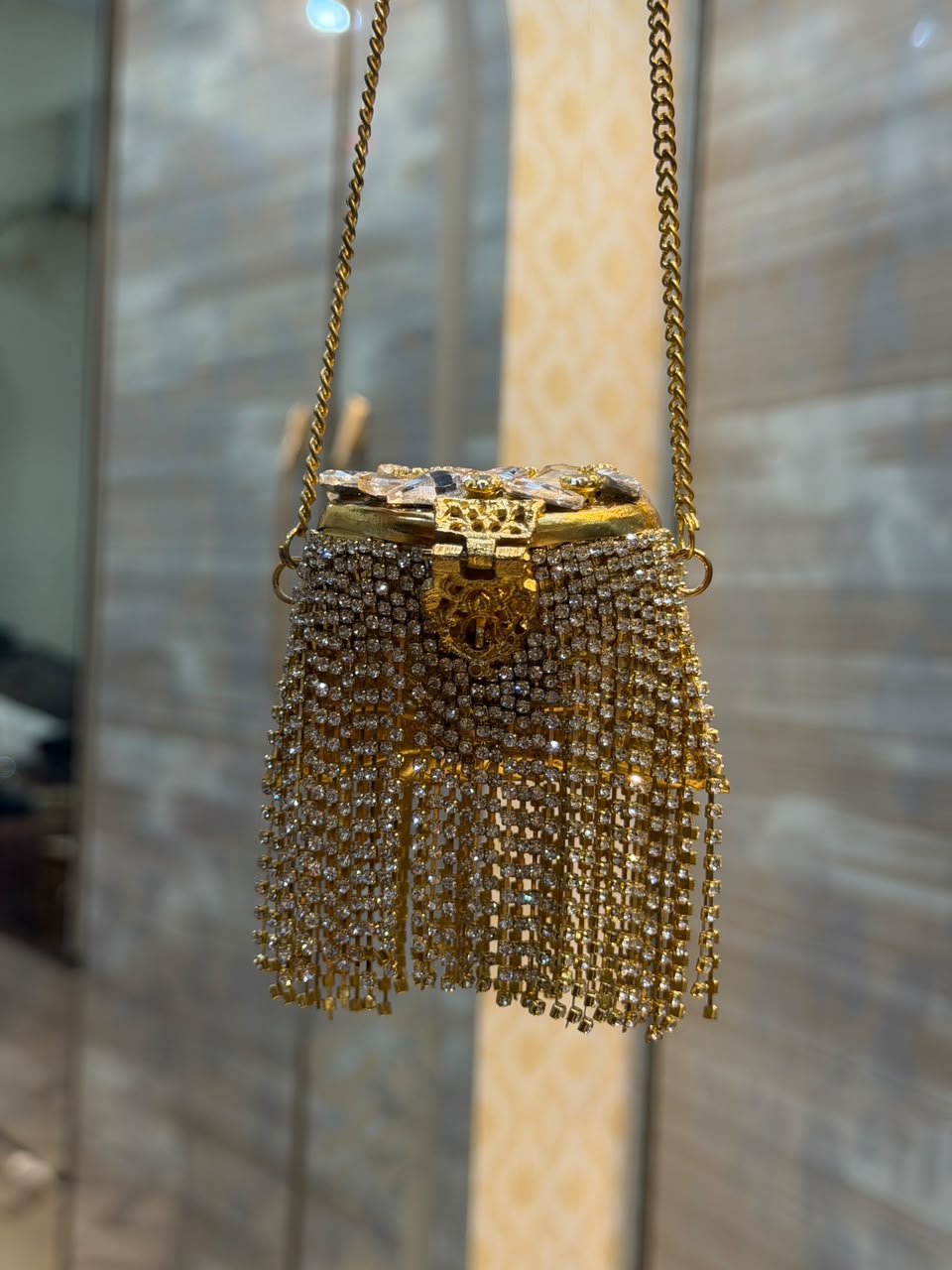 Stylish Indian Kundan Metal Clutch_Small Size_New Arrival