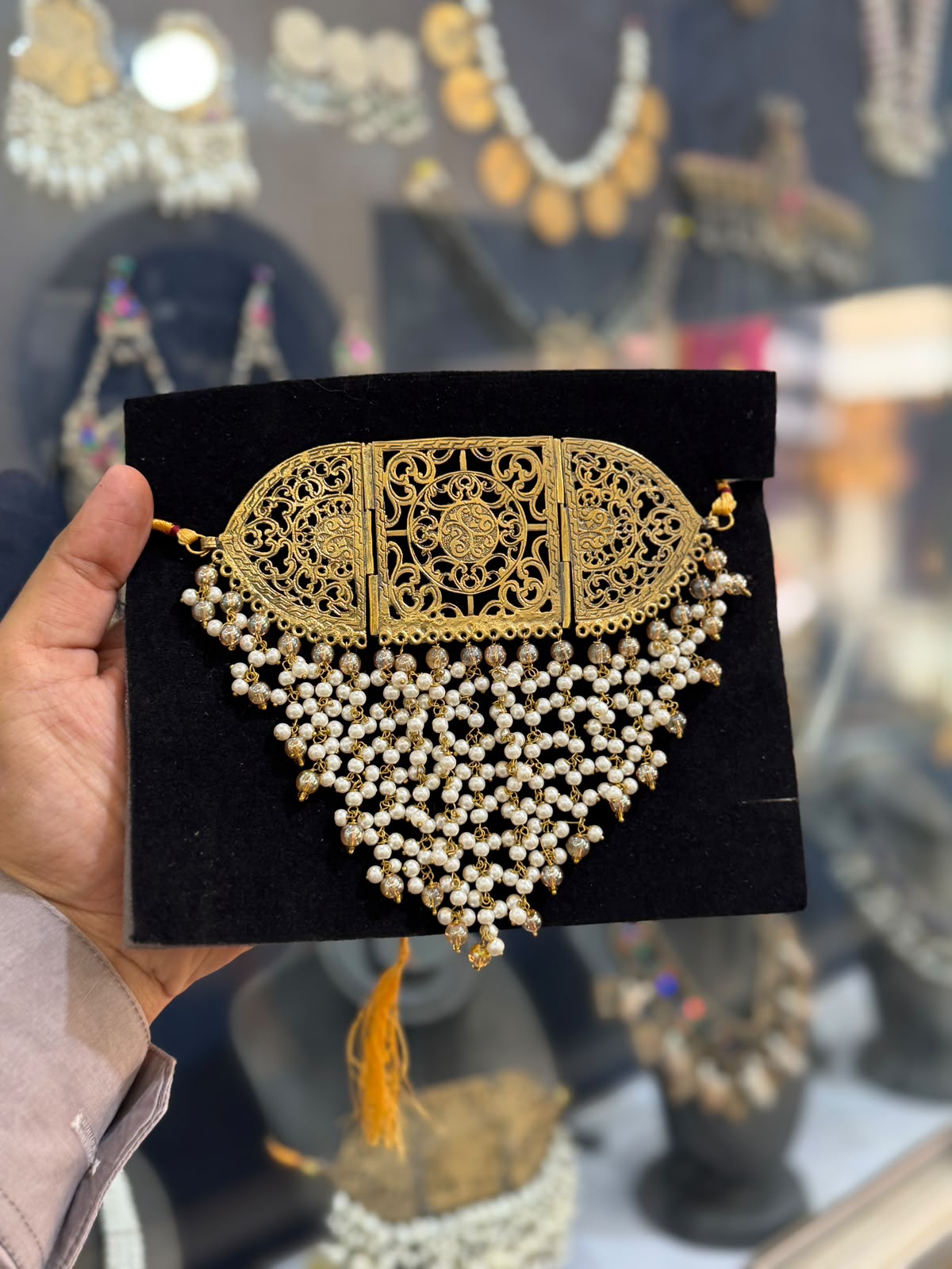 Stylish Designer Choker Set with Earrings_New Arrival
