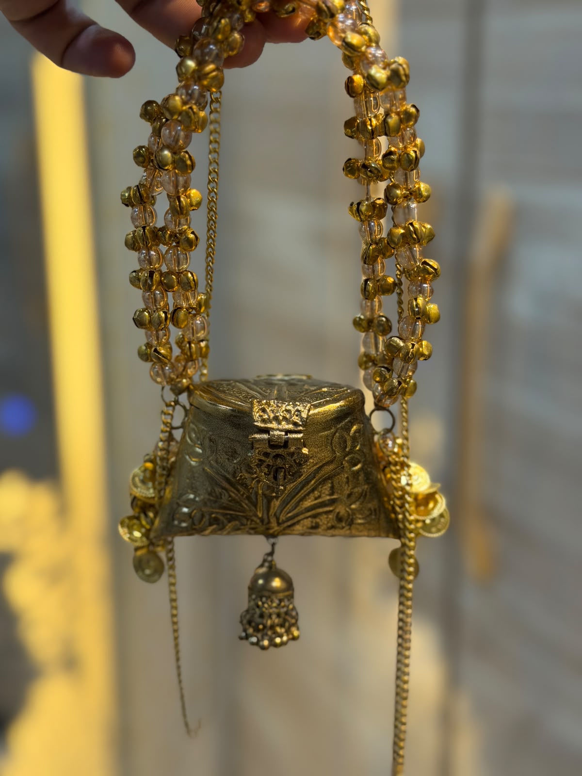 Stylish Indian Pearl Metal Clutch_Small Size_New Arrival
