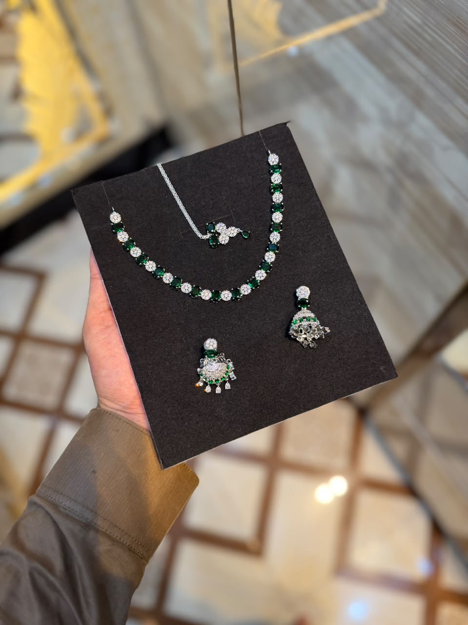 Royal Zircon Necklace Set | Wedding Collection – Design 01