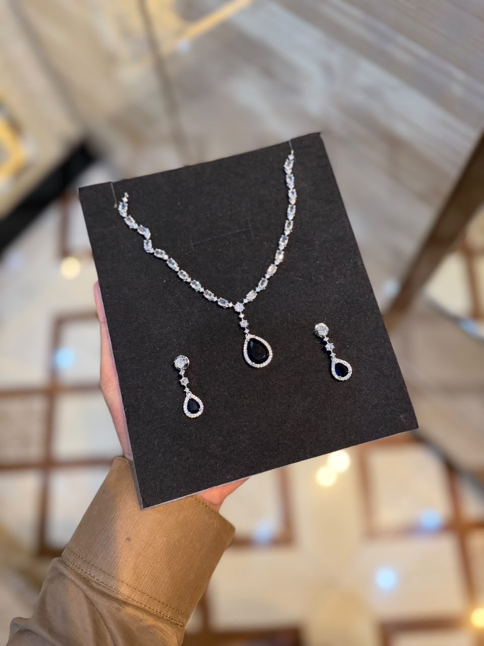 Royal Zircon Necklace Set | Wedding Collection – Design 05