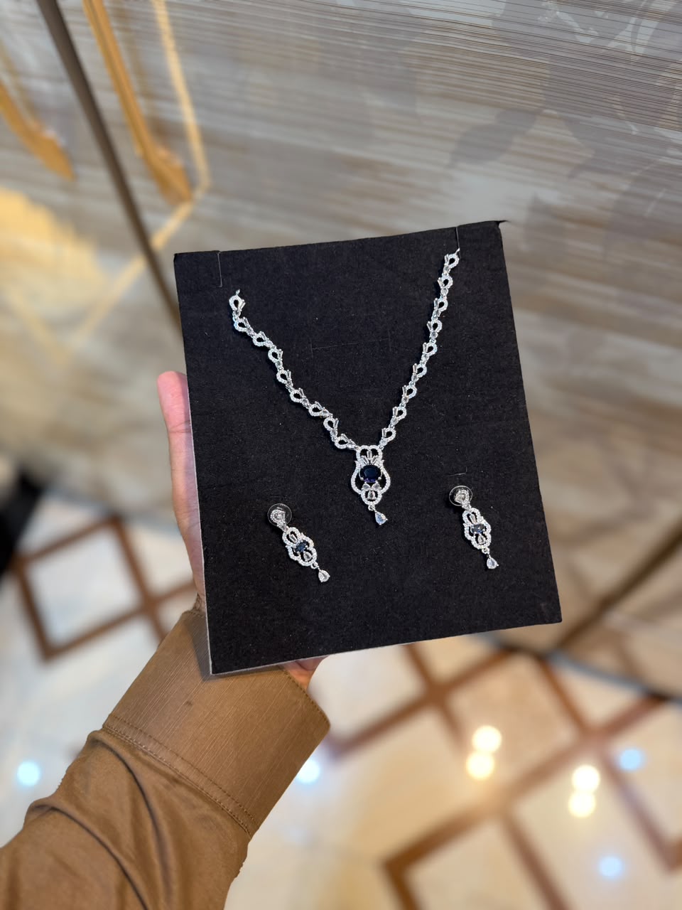 Royal Zircon Necklace Set | Wedding Collection – Design 08