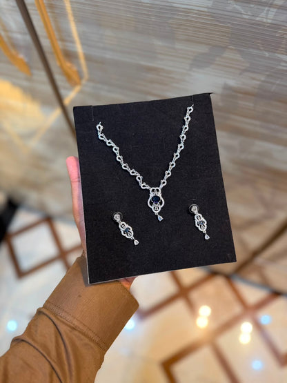 Royal Zircon Necklace Set | Wedding Collection – Design 08