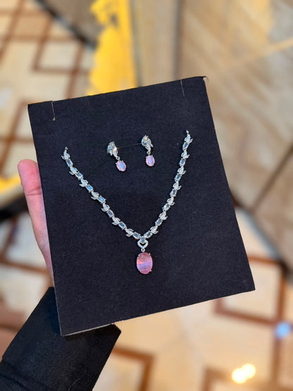 Royal Zircon Necklace Set | Wedding Collection – Design 10