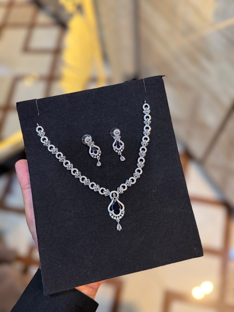 Royal Zircon Necklace Set | Wedding Collection – Design 13