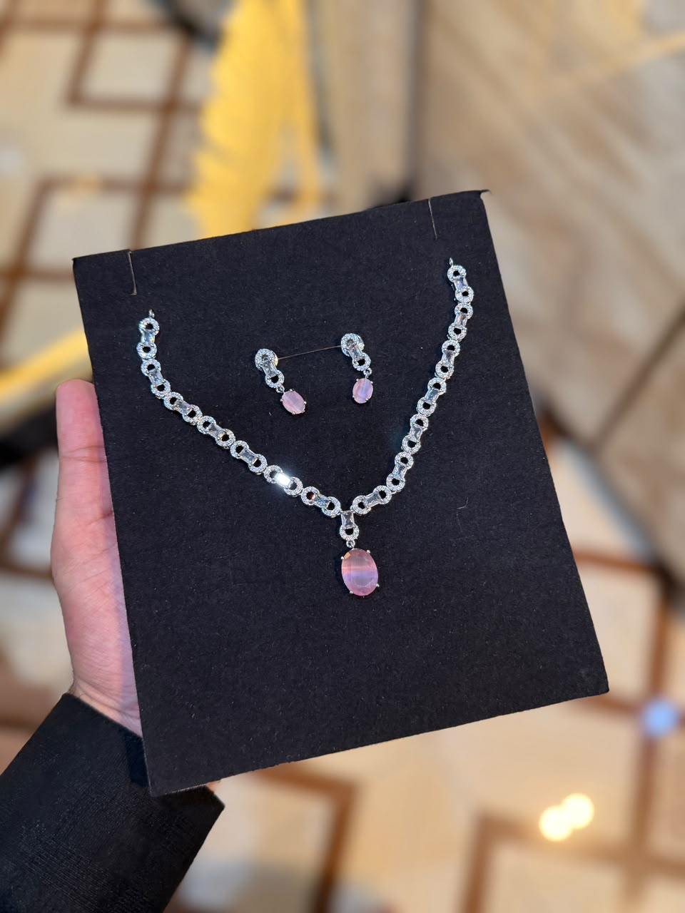 Royal Zircon Necklace Set | Wedding Collection – Design 14