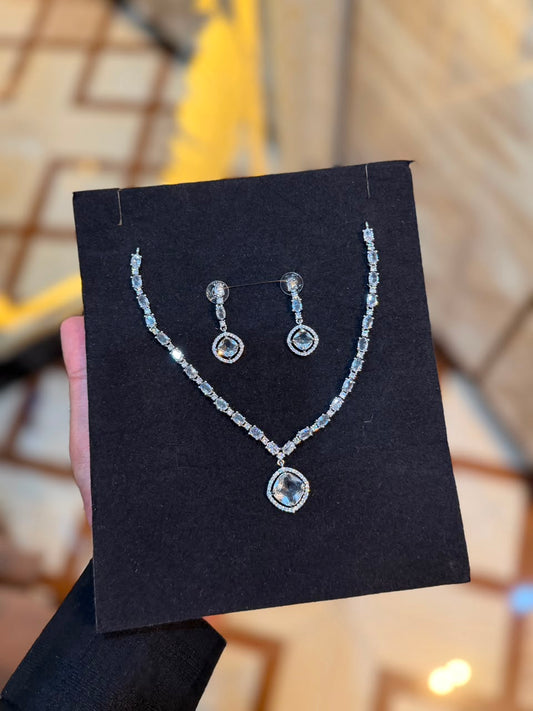 Royal Zircon Necklace Set | Wedding Collection – Design 15