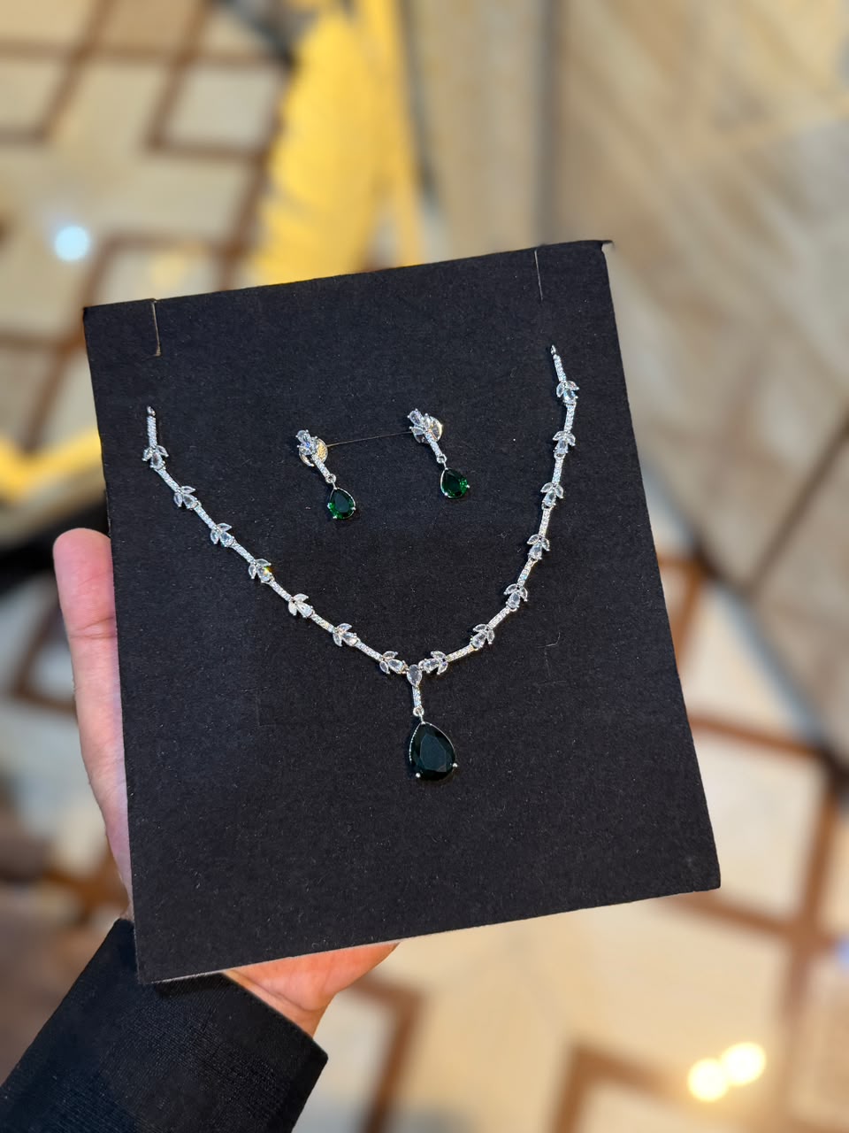 Royal Zircon Necklace Set | Wedding Collection – Design 16