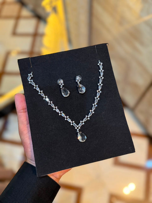 Royal Zircon Necklace Set | Wedding Collection – Design 17