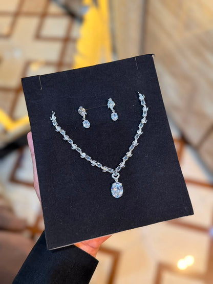 Royal Zircon Necklace Set | Wedding Collection – Design 18