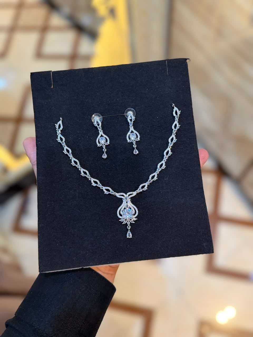 Royal Zircon Necklace Set | Wedding Collection – Design 19