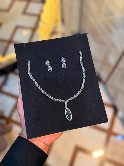 Royal Zircon Necklace Set | Wedding Collection – Design 20