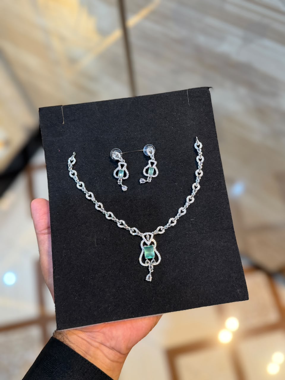 Royal Zircon Necklace Set | Wedding Collection – Design 23