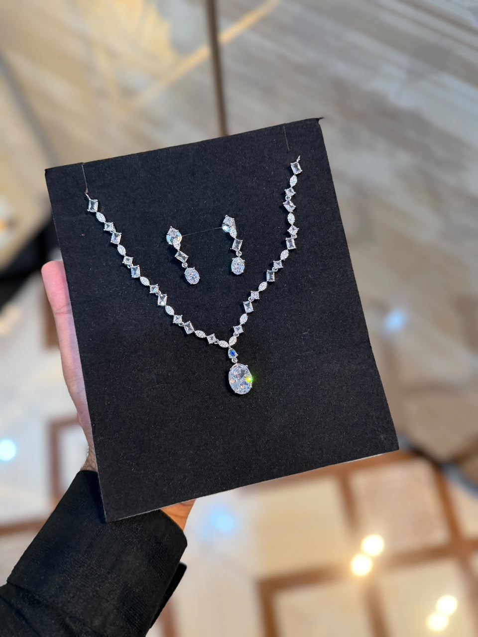Royal Zircon Necklace Set | Wedding Collection – Design 25