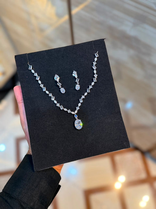 Royal Zircon Necklace Set | Wedding Collection – Design 25
