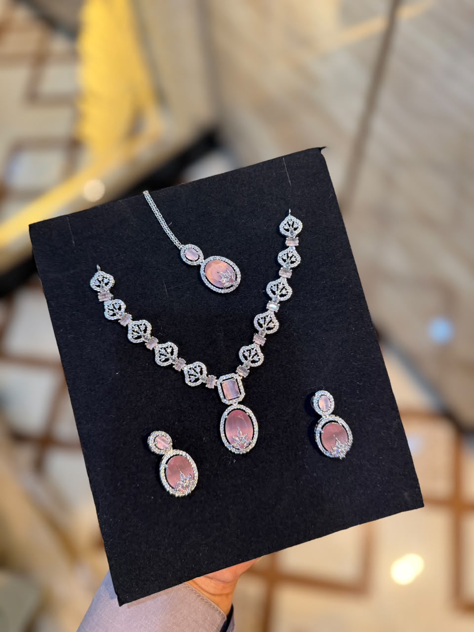 Royal Zircon Necklace Set | Bridal Collection – Design 03