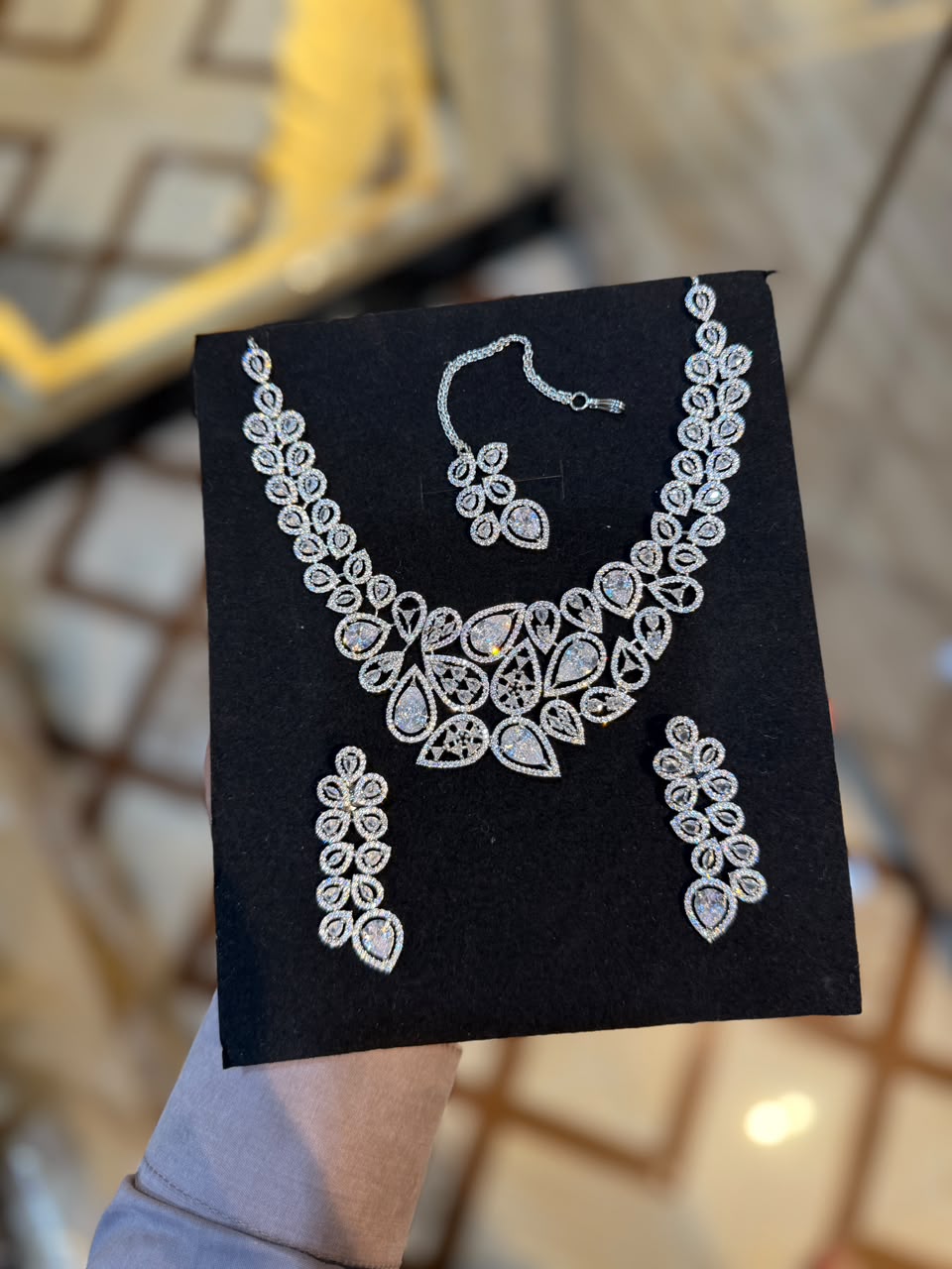 Royal Zircon Necklace Set | Bridal Collection – Design 06