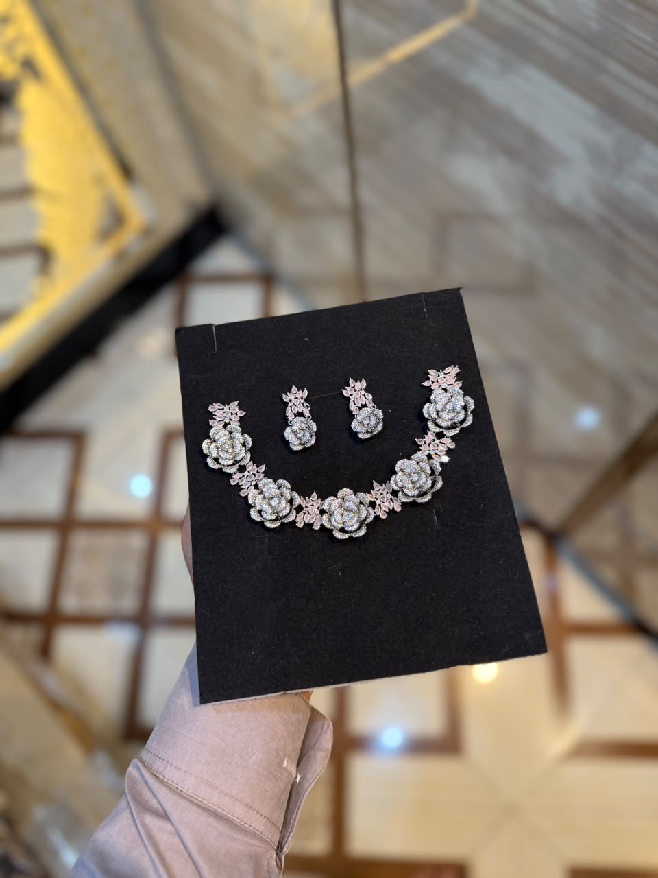 Royal Zircon Necklace Set | Bridal Collection – Design 10