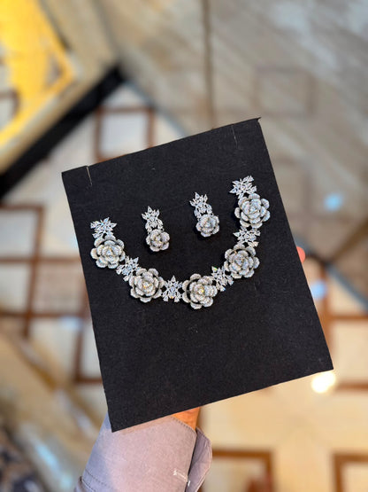 Royal Zircon Necklace Set | Bridal Collection – Design 11