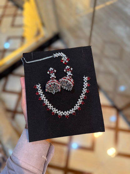 Royal Zircon Necklace Set | Bridal Collection – Design 12