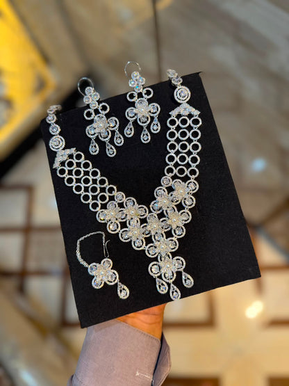 Royal Zircon Necklace Set | Bridal Collection – Design 13