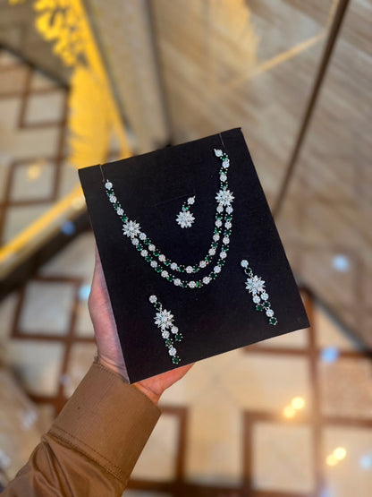 Royal Zircon Necklace Set | Bridal Collection – Design 17