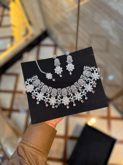Royal Zircon Necklace Set | Bridal Collection – Design 22
