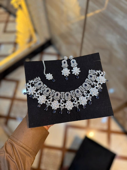 Royal Zircon Necklace Set | Bridal Collection – Design 23