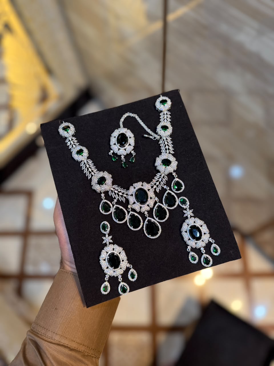 Royal Zircon Necklace Set | Bridal Collection – Design 24