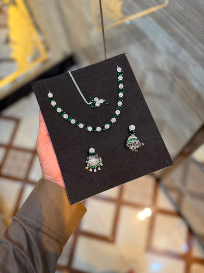 Royal Zircon Necklace Set | Bridal Collection – Design 26
