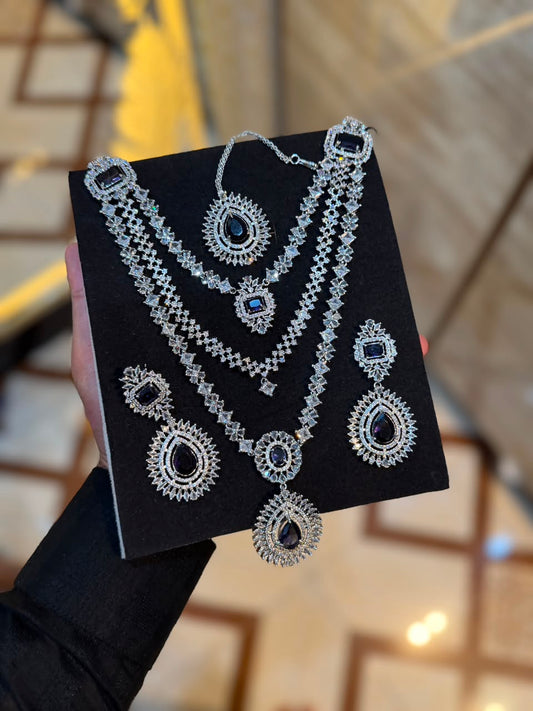 Royal Zircon Necklace Set | Bridal Collection – Design 29