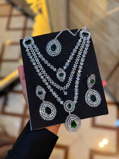 Royal Zircon Necklace Set | Bridal Collection – Design 30