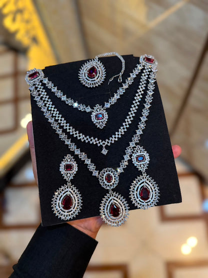 Royal Zircon Necklace Set | Bridal Collection – Design 32