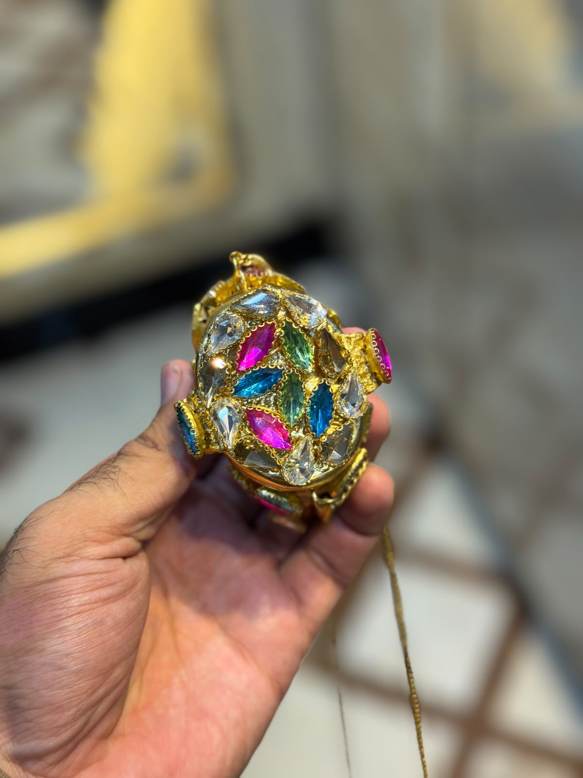 Stylish Indian Kundan Metal Clutch_Small Size_New Arrival