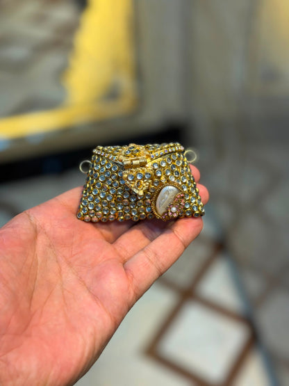 Stylish Indian Kundan Metal Clutch_Small Size_New Arrival