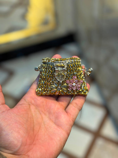 Stylish Indian Kundan Metal Clutch_Small Size_New Arrival