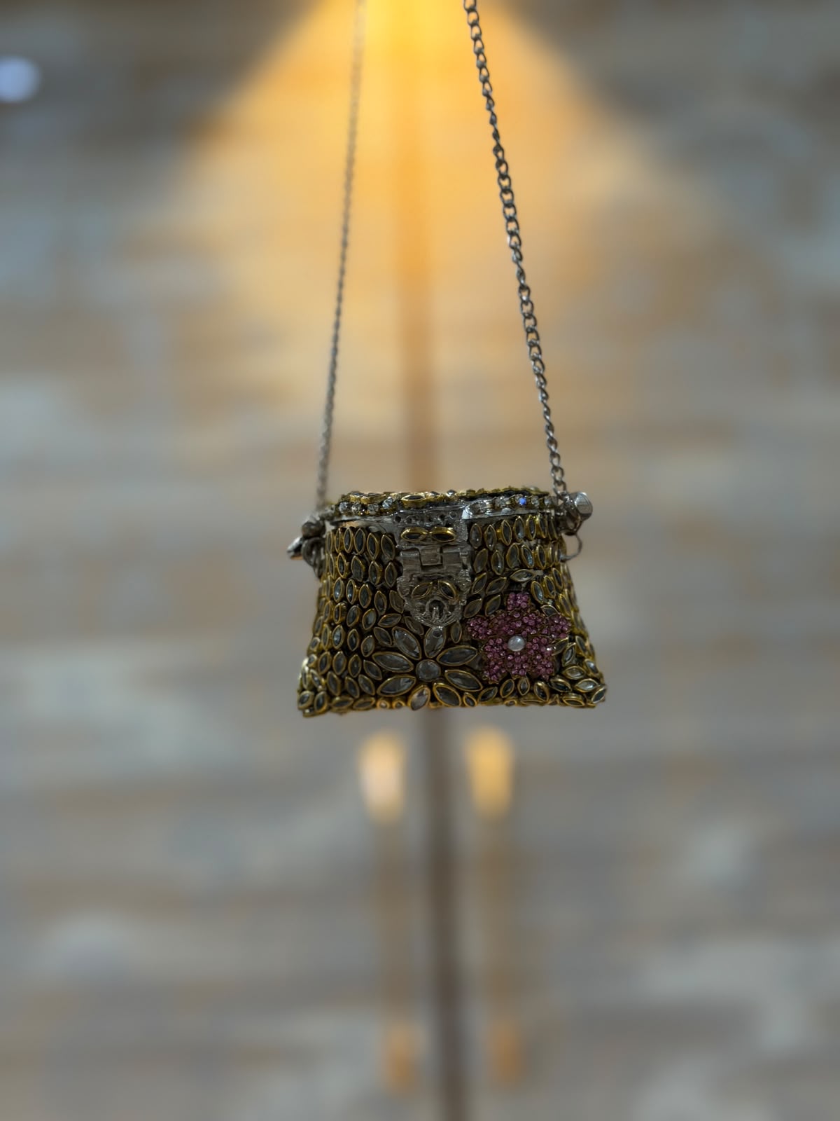 Stylish Indian Kundan Metal Clutch_Small Size_New Arrival