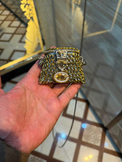 Stylish Indian Kundan Metal Clutch_Small Size_New Arrival