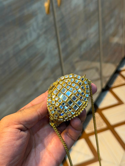 Stylish Indian Kundan Metal Clutch_Small Size_New Arrival