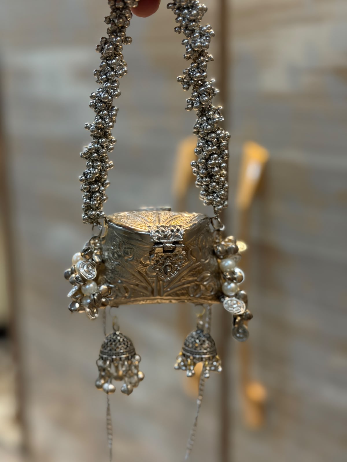 Stylish Indian Kundan Metal Clutch_Small Size_New Arrival
