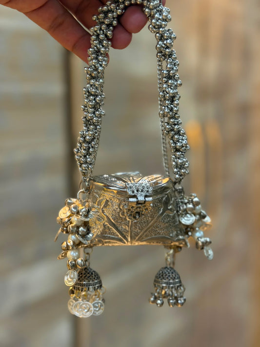 Stylish Indian Kundan Metal Clutch_Small Size_New Arrival